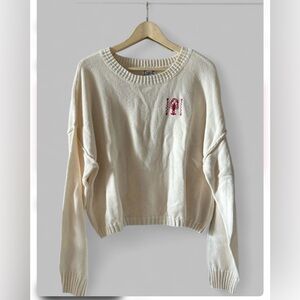 Bouffants & Broken Hearts Embroidered Lobster Sweater Extra Large